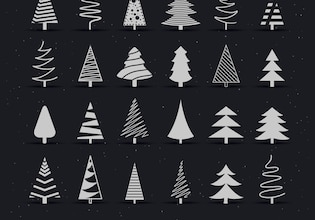 Christmas Tree silhouettes