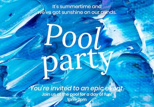 Pool party invitations