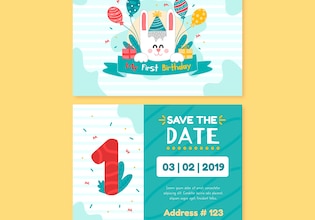 First birthday invitations