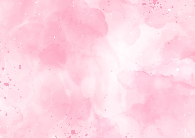 Free vector detailed hand painted pink watercolour background