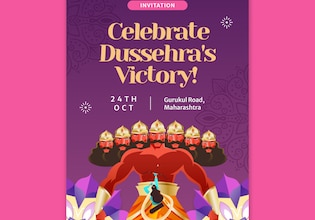 Dussehra invitation card
