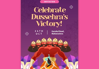 Dussehra invitation card