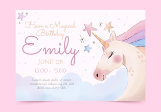 Unicorn invitations