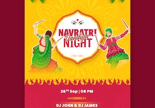 Navratri invitation card