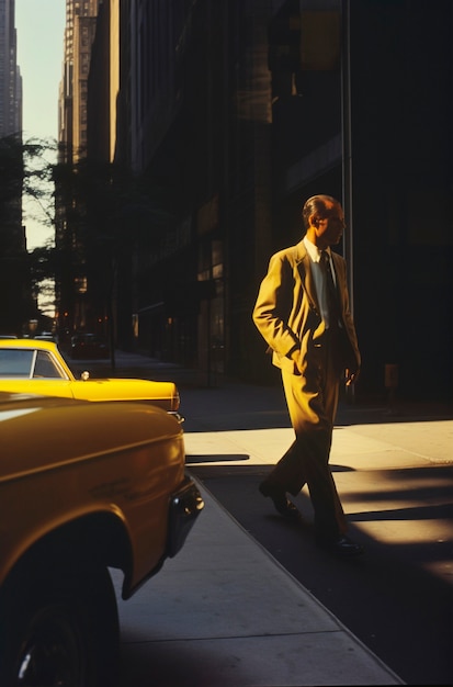 Person walking in new york city