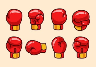 Boxing gloves vectors