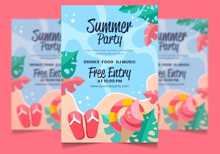 Summer party invitations