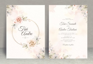 Elegant wedding invitations