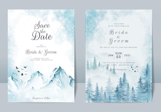 Winter wedding invitations